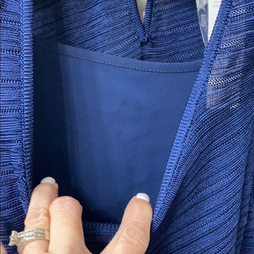 WHBM SL double layer PO blue.Large.NWT - Picture 15 of 15